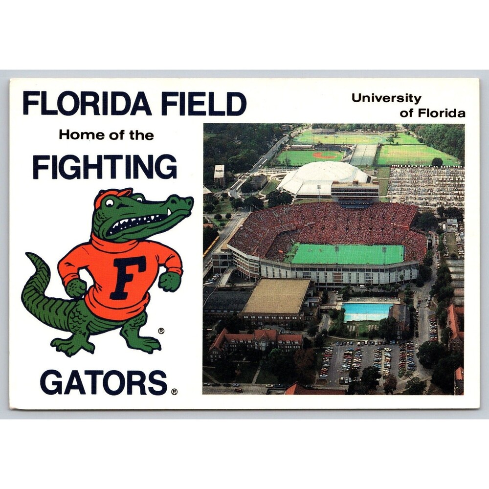 Vintage Postcard Florida Field Home of the Fighting Gators University of Florida